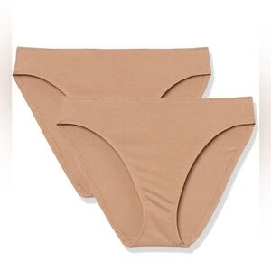 NWT Women's Super Soft Cotton Bikini Brief Underwear, Pack of 2. Camel.